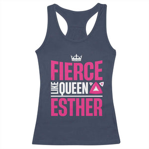 Purim Fierce Like Queen Esther Racerback Tank Top TS09 Navy Print Your Wear