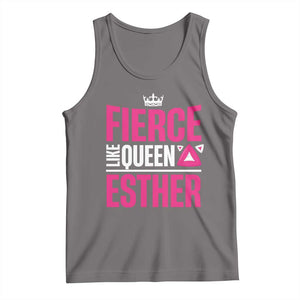 Purim Fierce Like Queen Esther Tank Top TS09 Deep Heather Print Your Wear