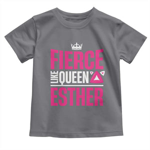 Purim Fierce Like Queen Esther Toddler T Shirt TS09 Charcoal Print Your Wear