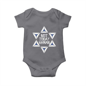 Not Today Haman Purim Baby Onesie Hamantash Jewish Star of David TS09 Charcoal Print Your Wear