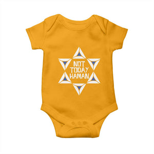 Not Today Haman Purim Baby Onesie Hamantash Jewish Star of David TS09 Gold Print Your Wear