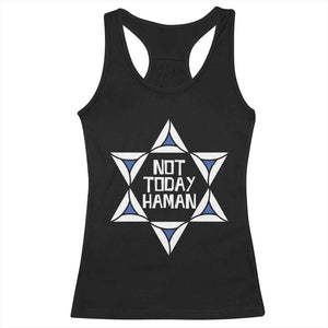 Not Today Haman Purim Racerback Tank Top Hamantash Jewish Star of David TS09 Black Print Your Wear
