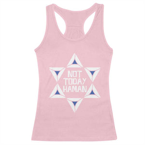 Not Today Haman Purim Racerback Tank Top Hamantash Jewish Star of David TS09 Light Pink Print Your Wear