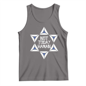 Not Today Haman Purim Tank Top Hamantash Jewish Star of David TS09 Deep Heather Print Your Wear