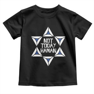 Not Today Haman Purim Toddler T Shirt Hamantash Jewish Star of David TS09 Black Print Your Wear