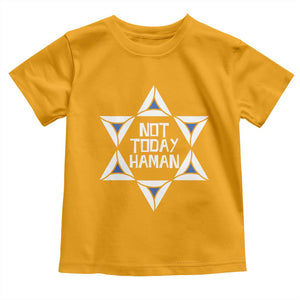 Not Today Haman Purim Toddler T Shirt Hamantash Jewish Star of David TS09 Gold Print Your Wear