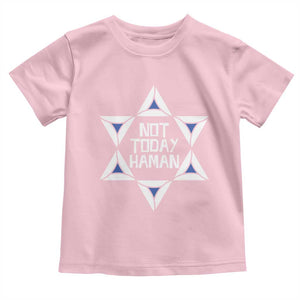 Not Today Haman Purim Toddler T Shirt Hamantash Jewish Star of David TS09 Light Pink Print Your Wear