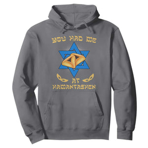 Funny Purim Hoodie You Had Me At Hamantash TS09 Charcoal Print Your Wear