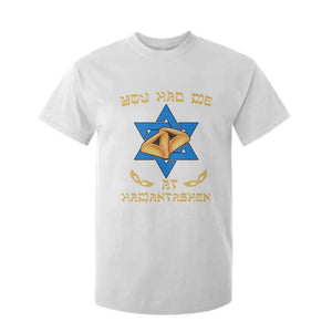 Funny Purim T Shirt For Kid You Had Me At Hamantash TS09 White Print Your Wear