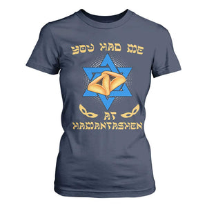 Funny Purim T Shirt For Women You Had Me At Hamantash TS09 Navy Print Your Wear