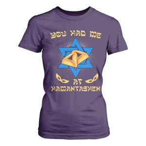 Funny Purim T Shirt For Women You Had Me At Hamantash TS09 Purple Print Your Wear