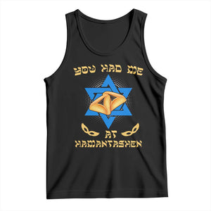 Funny Purim Tank Top You Had Me At Hamantash TS09 Black Print Your Wear