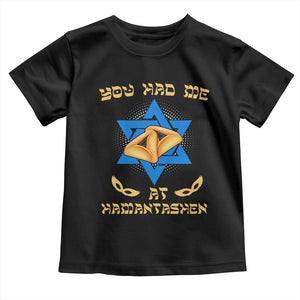 Funny Purim Toddler T Shirt You Had Me At Hamantash TS09 Black Print Your Wear