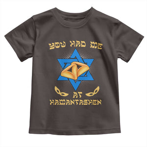 Funny Purim Toddler T Shirt You Had Me At Hamantash TS09 Dark Chocolate Print Your Wear
