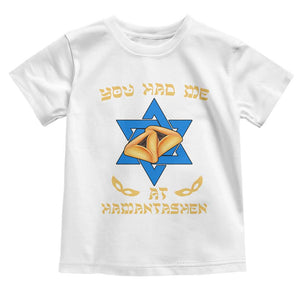 Funny Purim Toddler T Shirt You Had Me At Hamantash TS09 White Print Your Wear