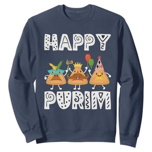 Happy Purim Funny Hamantash Sweatshirt TS09 Navy Print Your Wear
