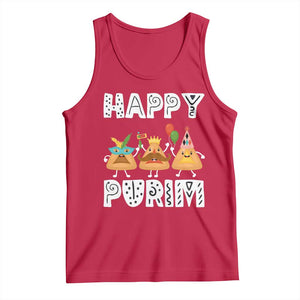 Happy Purim Funny Hamantash Tank Top TS09 Red Print Your Wear