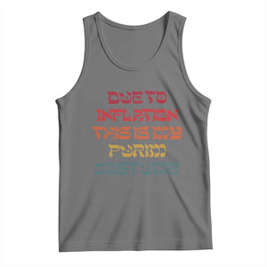 Funny Due To Inflation This Is My Purim Costume Tank Top TS09 Black Heather Print Your Wear