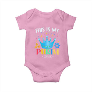 Funny Jewish This Is My Purim Costume Baby Onesie TS09 Light Pink Print Your Wear