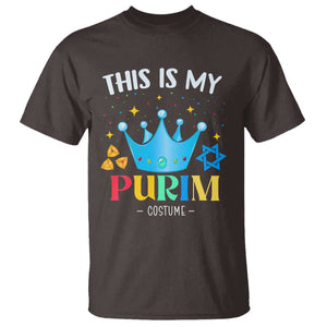 Funny Jewish This Is My Purim Costume T Shirt TS09 Dark Chocolate Print Your Wear