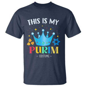 Funny Jewish This Is My Purim Costume T Shirt TS09 Navy Print Your Wear