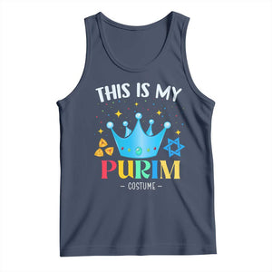 Funny Jewish This Is My Purim Costume Tank Top TS09 Navy Print Your Wear