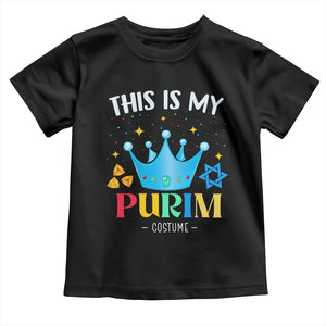 Funny Jewish This Is My Purim Costume Toddler T Shirt TS09 Black Print Your Wear