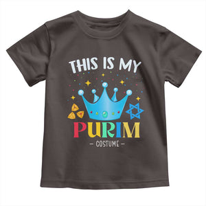Funny Jewish This Is My Purim Costume Toddler T Shirt TS09 Dark Chocolate Print Your Wear
