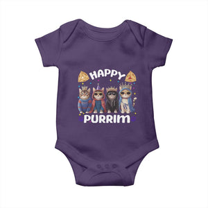 Purim Cat Baby Onesie Happy Purrim Hamantash Cute Cat Costume TS09 Purple Print Your Wear