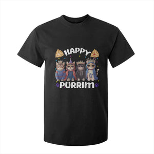 Purim Cat T Shirt For Kid Happy Purrim Hamantash Cute Cat Costume TS09 Black Print Your Wear