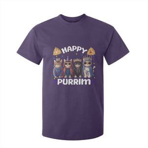 Purim Cat T Shirt For Kid Happy Purrim Hamantash Cute Cat Costume TS09 Purple Print Your Wear