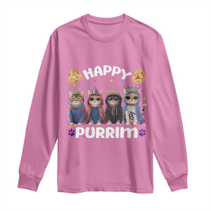 Purim Cat Long Sleeve Shirt Happy Purrim Hamantash Cute Cat Costume TS09 Azalea Print Your Wear