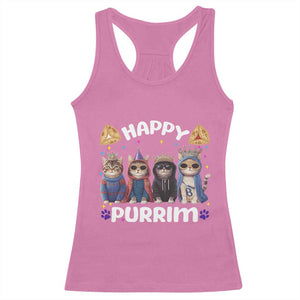 Purim Cat Racerback Tank Top Happy Purrim Hamantash Cute Cat Costume TS09 Azalea Print Your Wear