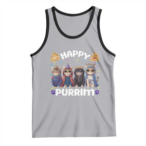 Purim Cat Tank Top Happy Purrim Hamantash Cute Cat Costume TS09 Athletic Heather Black Print Your Wear