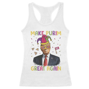 Trump Purim Racerback Tank Top Make Purim Great Again Jewish TS09 White Print Your Wear