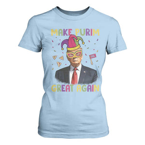 Trump Purim T Shirt For Women Make Purim Great Again Jewish TS09 Light Blue Print Your Wear