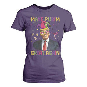 Trump Purim T Shirt For Women Make Purim Great Again Jewish TS09 Purple Print Your Wear