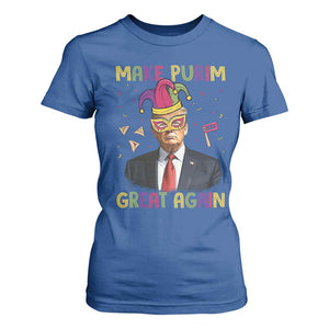 Trump Purim T Shirt For Women Make Purim Great Again Jewish TS09 Royal Blue Print Your Wear