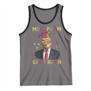 Trump Purim Tank Top Make Purim Great Again Jewish TS09 Deep Heather Black Print Your Wear