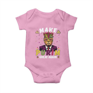 Funny Trump Purim Baby Onesie Make Purim Great Again TS09 Light Pink Print Your Wear