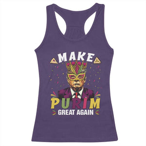 Funny Trump Purim Racerback Tank Top Make Purim Great Again TS09 Purple Print Your Wear