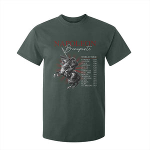 Funny History Lover T Shirt For Kid Napoleon Bonaparte World Tour TS09 Dark Forest Green Print Your Wear