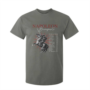 Funny History Lover T Shirt For Kid Napoleon Bonaparte World Tour TS09 Military Green Print Your Wear