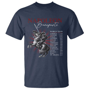 Funny History Lover T Shirt Napoleon Bonaparte World Tour TS09 Navy Print Your Wear