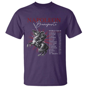 Funny History Lover T Shirt Napoleon Bonaparte World Tour TS09 Purple Print Your Wear