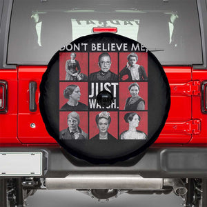 Strong Historical Women Spare Tire Cover Don't Believe Me Just Watch TS09 Black Print Your Wear