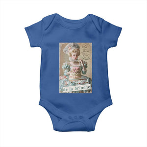 Satirical Funny History Jokes Baby Onesie Let Them Eat Cake Marie Antoinette Queen of France TS09 Royal Blue Print Your Wear