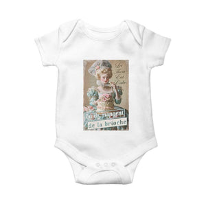 Satirical Funny History Jokes Baby Onesie Let Them Eat Cake Marie Antoinette Queen of France TS09 White Print Your Wear
