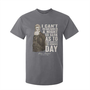 John Brown T Shirt For Kid I Cannot Remember A Night So Dark As To Have Hindered The Coming Day TS09 Charcoal Print Your Wear