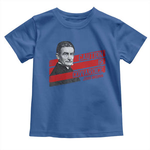 John Brown Toddler T Shirt Caution Is Cowardice TS09 Royal Blue Print Your Wear